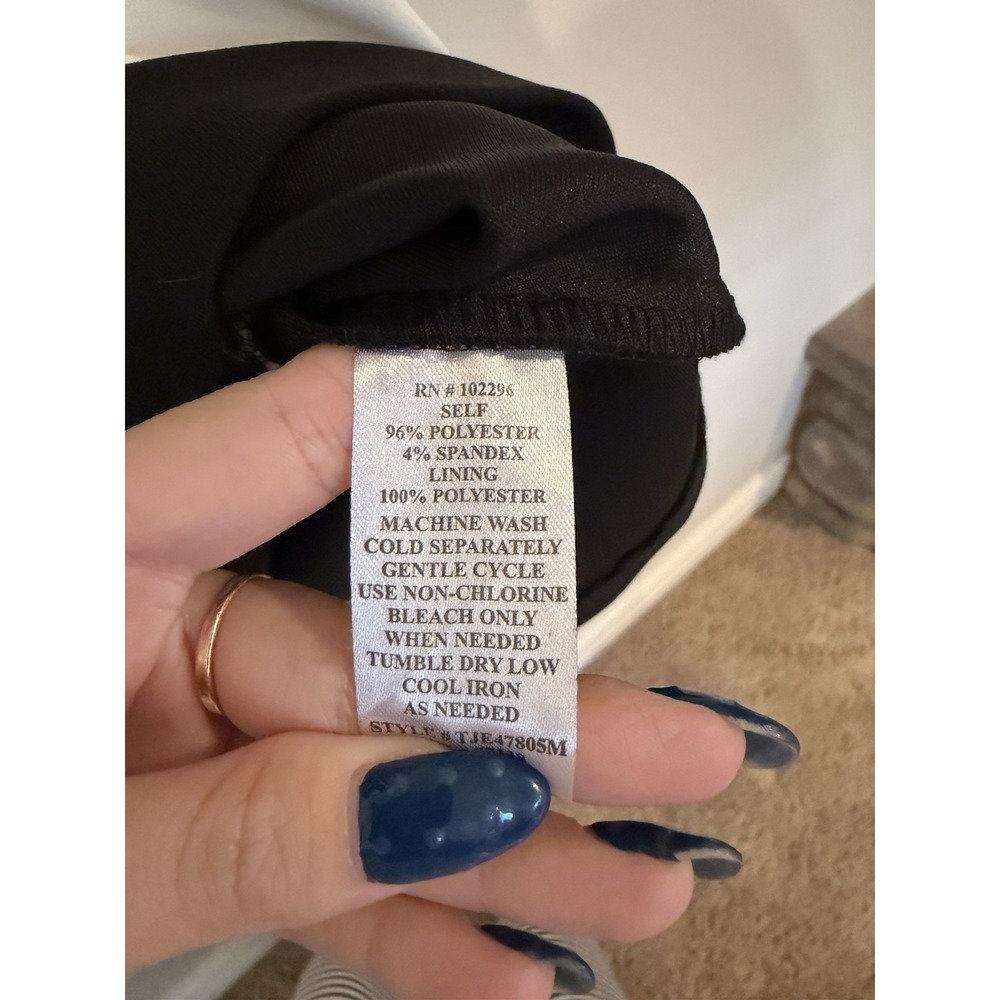 Connected Apparel Black And White Large White Striped Dress Size 16 - Picture 3 of 3